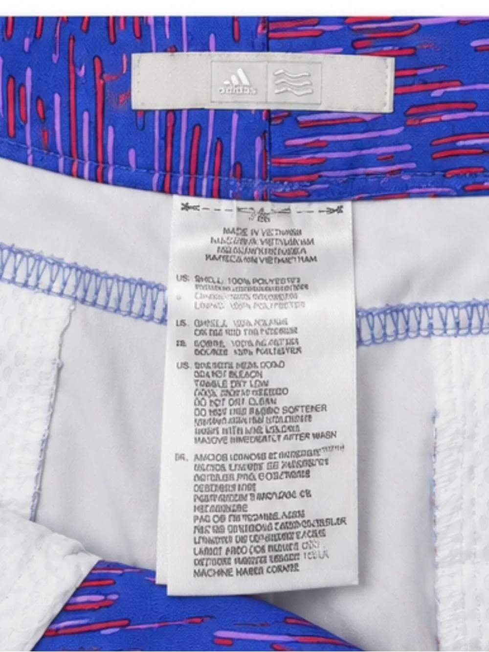 adidas Women's Royal Blue & Purple Abstract Athletic Shorts